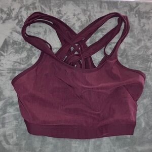 Fabletics Deep Burgundy Sports Bra